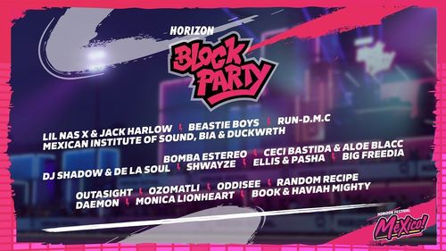 A list of the songs on the Horizon Block Party radio station in FH5.