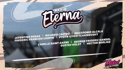 A list of songs on the Radio Eterna radio station in FH5.